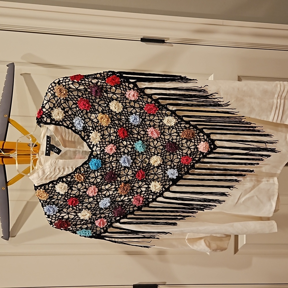 Beaded Crocheted Fringed Accessory